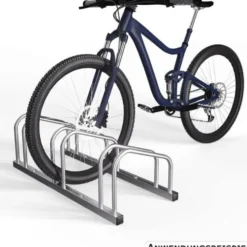 Dreifach-Fahrradständer Boden- und Wandmontage, Metall