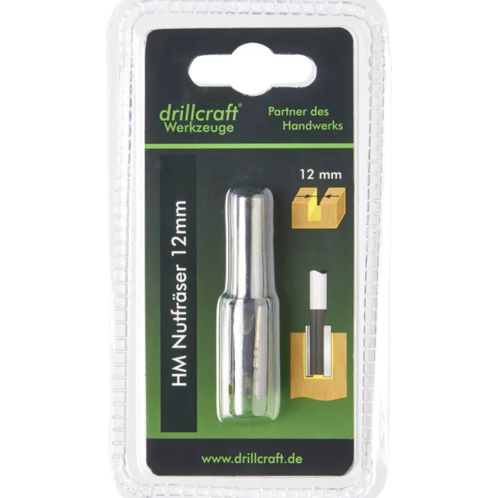 Drillcraft HM-Nutfräser 12 mm