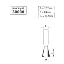 Drillcraft HM-Zinkenfräser 12,7 mm