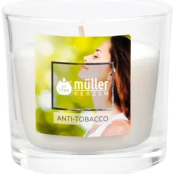 Duftkerze Anti Tabacco im Glas 65 x Ø 70 mm