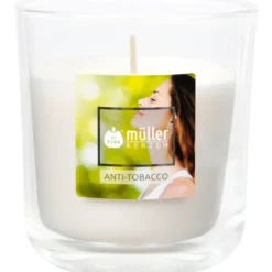 Duftkerze Anti Tobacco im Glas 88 x Ø 80 mm