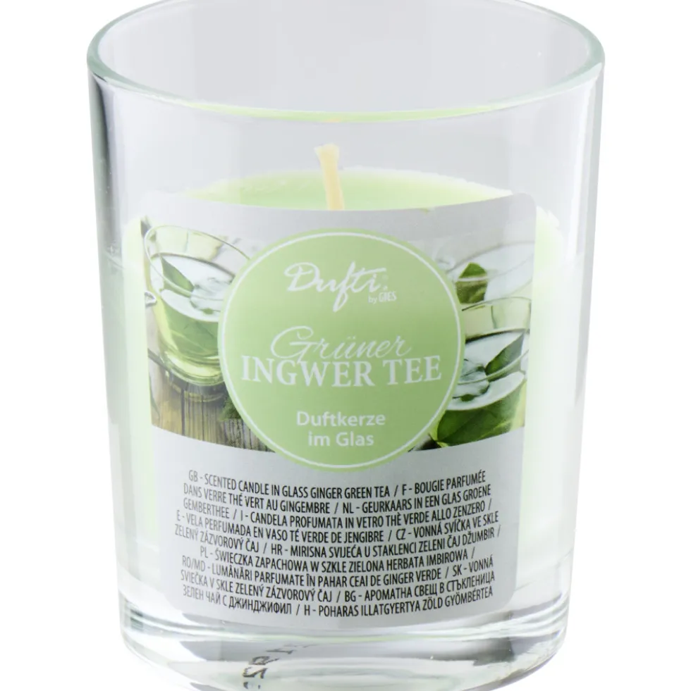 Duftkerze grüner Ingwertee im Glas