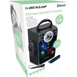 Dunlop Bluetooth-Lautsprecher 2x5 Watt - mit Mikrofon