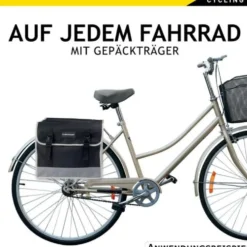 DUNLOP Doppel-Fahrradtasche wasserdicht 2 x 13 Liter