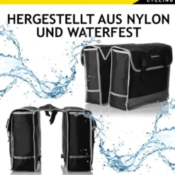 DUNLOP Doppel-Fahrradtasche wasserdicht 2 x 13 Liter