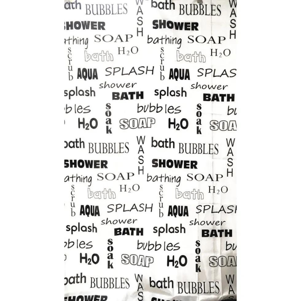 Duschvorhang Bad-Begriffe 180x200 cm aus Polyester