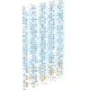 Duschvorhang Mosaik Blau/Orange