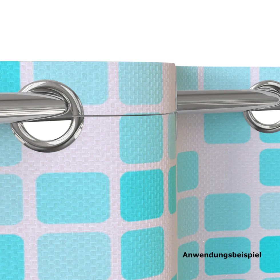 Duschvorhang Mosaik Blau/Orange