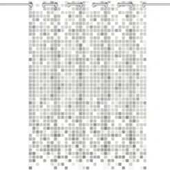 Duschvorhang Mosaik Grau