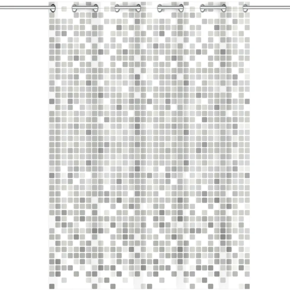 Duschvorhang Mosaik Grau