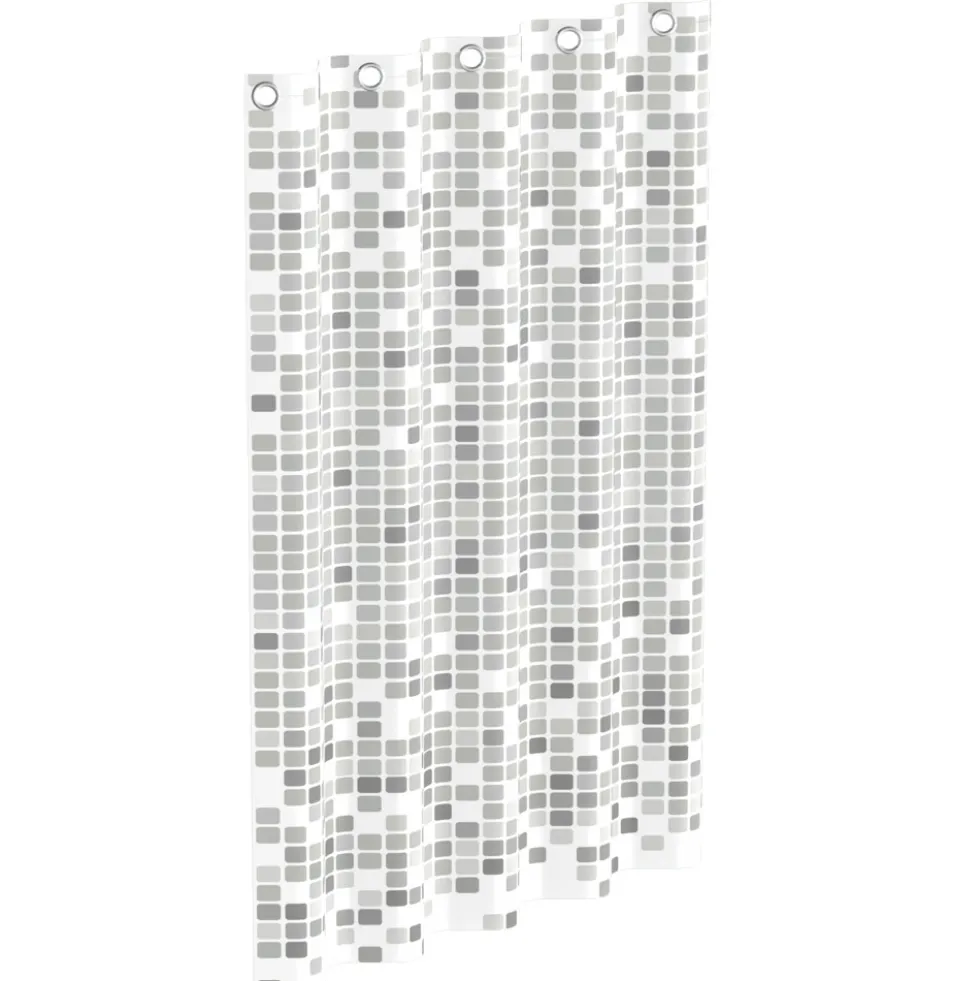 Duschvorhang Mosaik Grau