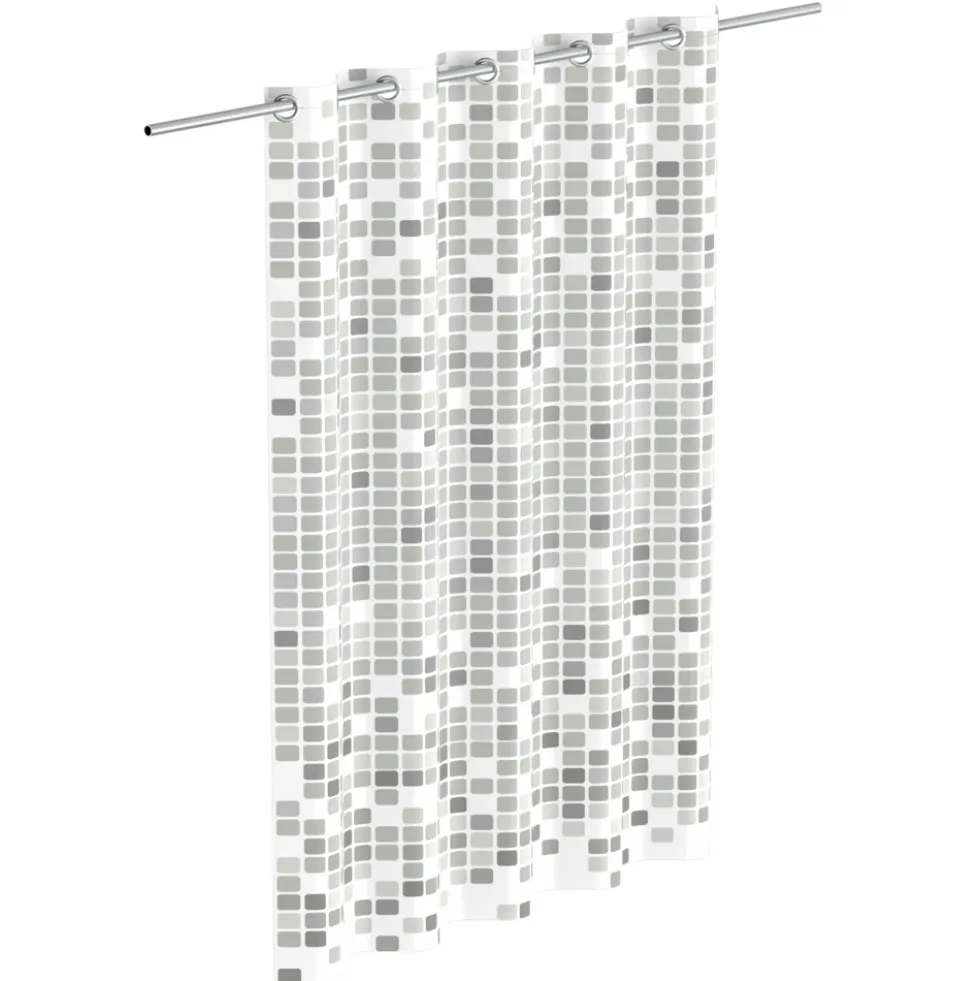 Duschvorhang Mosaik Grau