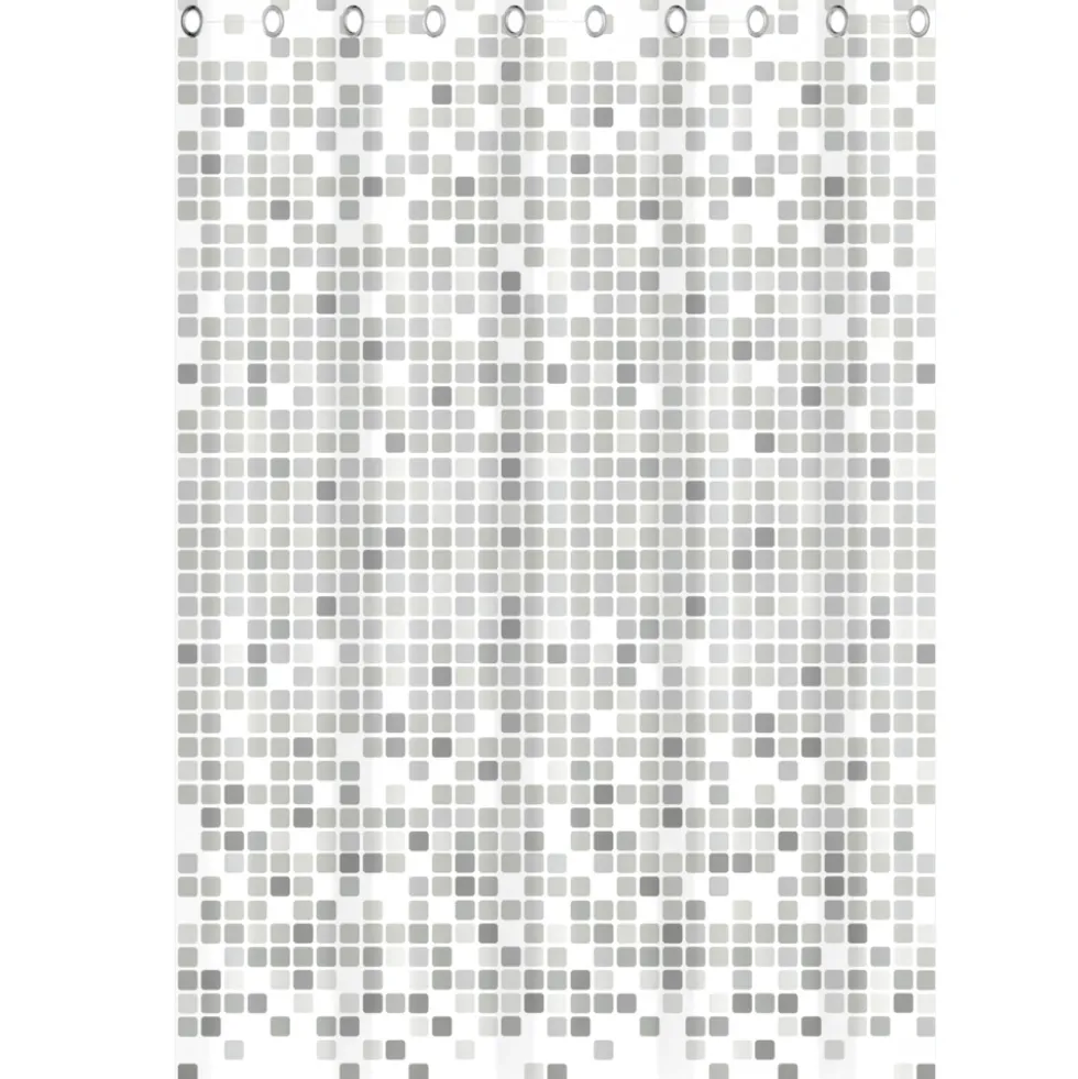 Duschvorhang Mosaik Grau