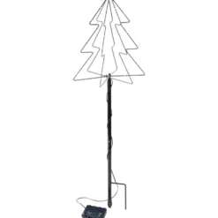 3D-Weihnachtsbaum mit LEDs und Erdspieß