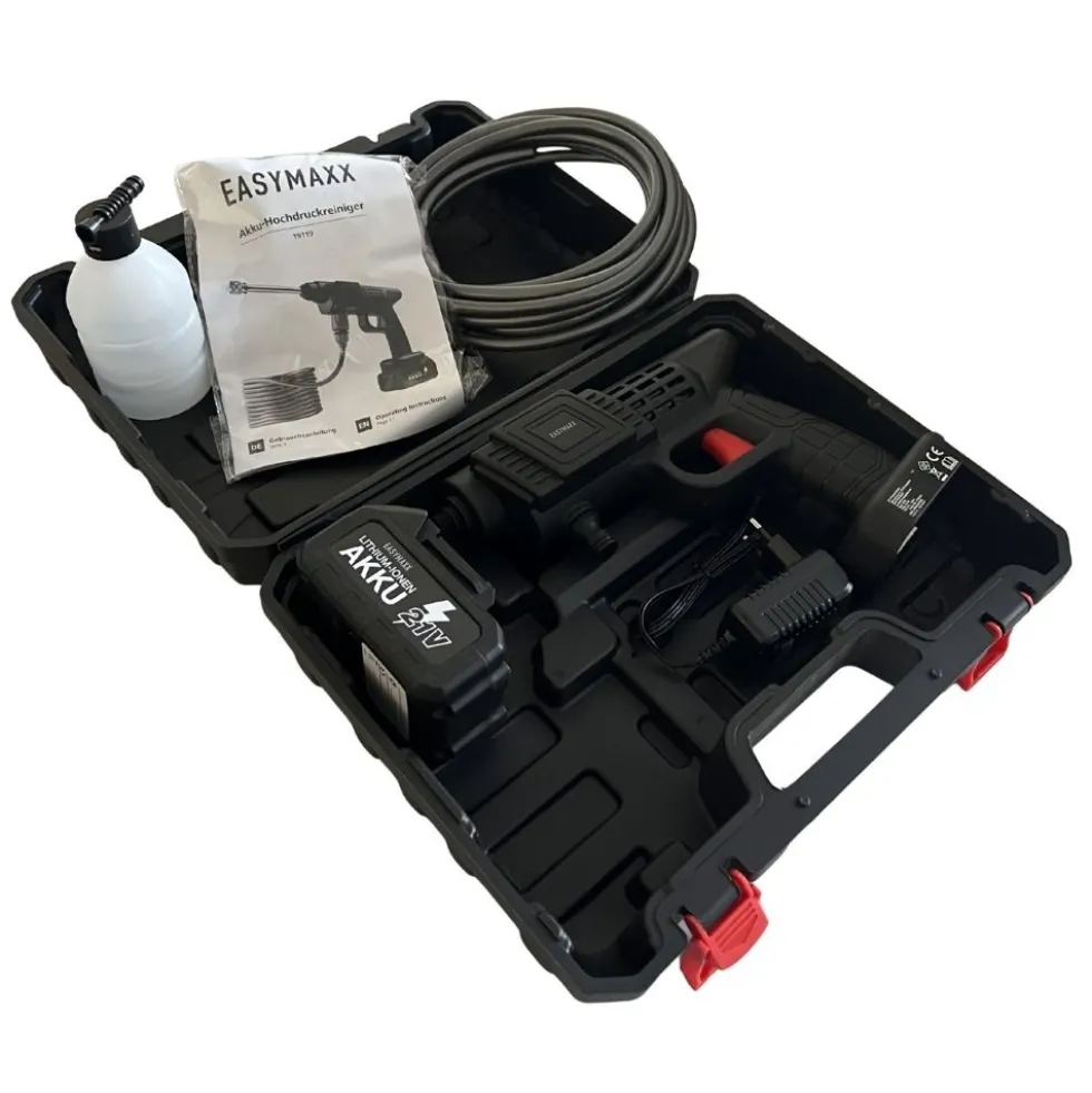 EASYmaxx Akku-Hochdruckreiniger 21V schwarz