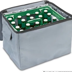 EASYmaxx Kühltasche 45 Liter grau für Getränkekasten
