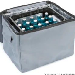 EASYmaxx Kühltasche 45 Liter grau für Getränkekasten