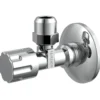 Eckregulierventil mit Schubrosette selbstdichtend 1/2"AG x 10 mm