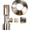 Eckregulierventil mit Verlängerung und Schubrosette 1/2"AG x 10 mm