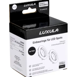 Einbaustrahler LUXULA Alu gebürstet für GU10 - MR16 Leuchtmittel im 2er Pack