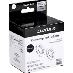 Einbaustrahler LUXULA schwarz für GU10 - MR16 Leuchtmittel im 2er Pack