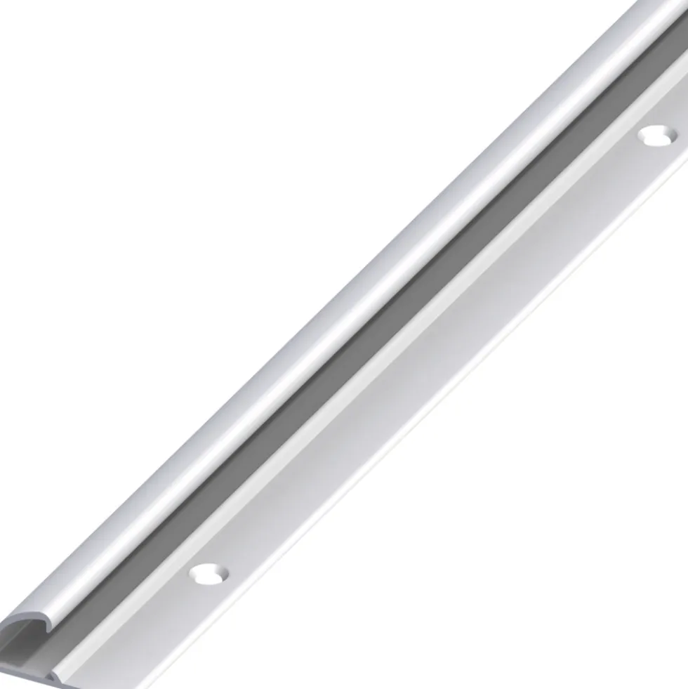 Einfass-Profil Aluminium eloxiert 1000 x 26 x 13 mm silberfarben gelocht