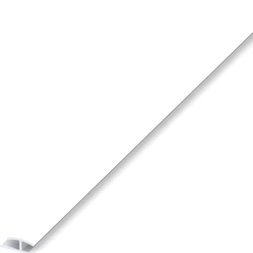 Einfassprofil zweiseitig PVC 1000 x 4 x 25 x 1 mm weiß