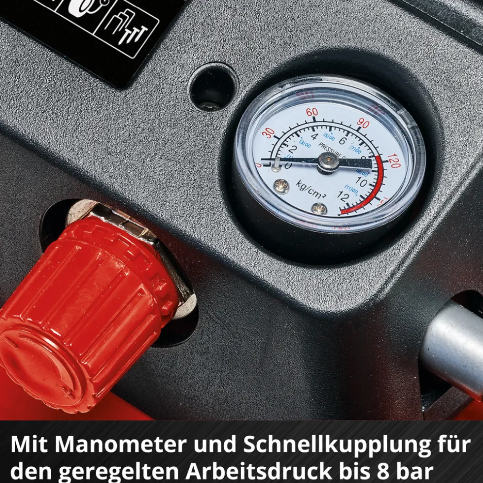 Einhell Akku-Kompressor TE-AC 36/6/8 Li OF Set-Solo mit 6-Liter-Tank und Zubehörset