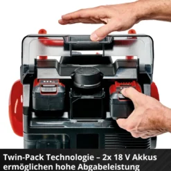 Einhell Akku-Kompressor TE-AC 36/6/8 Li OF Set-Solo mit 6-Liter-Tank und Zubehörset