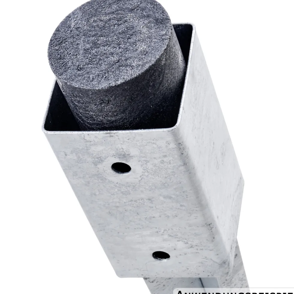 Einschlagbodenhülse 71x71x750mm Stahl feuerverzinkt