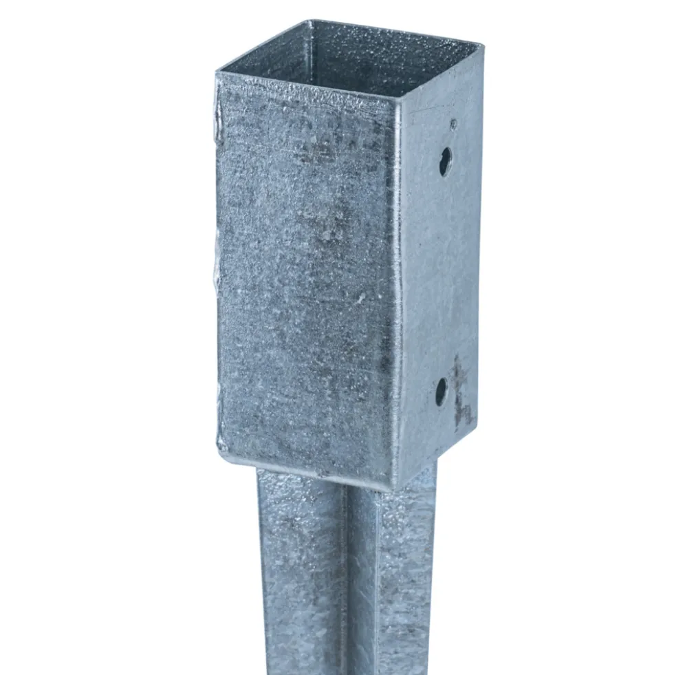 Einschlagbodenhülse 71x71x750mm Stahl feuerverzinkt