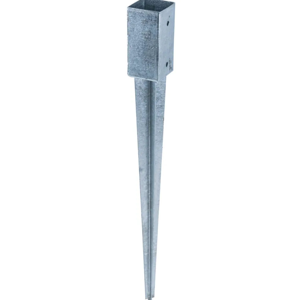 Einschlagbodenhülse 71x71x750mm Stahl feuerverzinkt