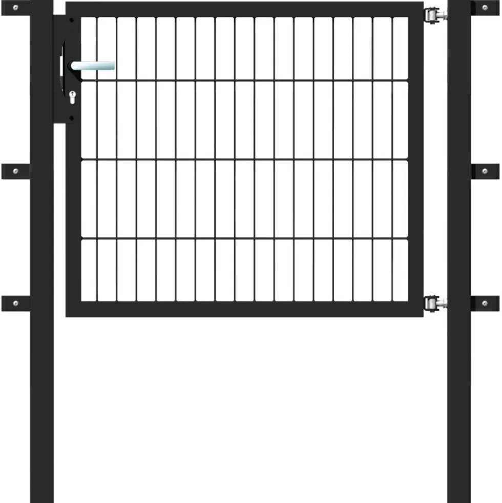 Einzeltor Flexo 1000 x 800 mm mit Pfosten 60 x 60 mm in Anthrazit