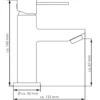 eisl Waschtischarmatur Calvino 3/8" chrom Einhebelmischer