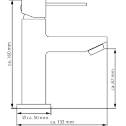 eisl Waschtischarmatur Calvino 3/8" chrom Einhebelmischer