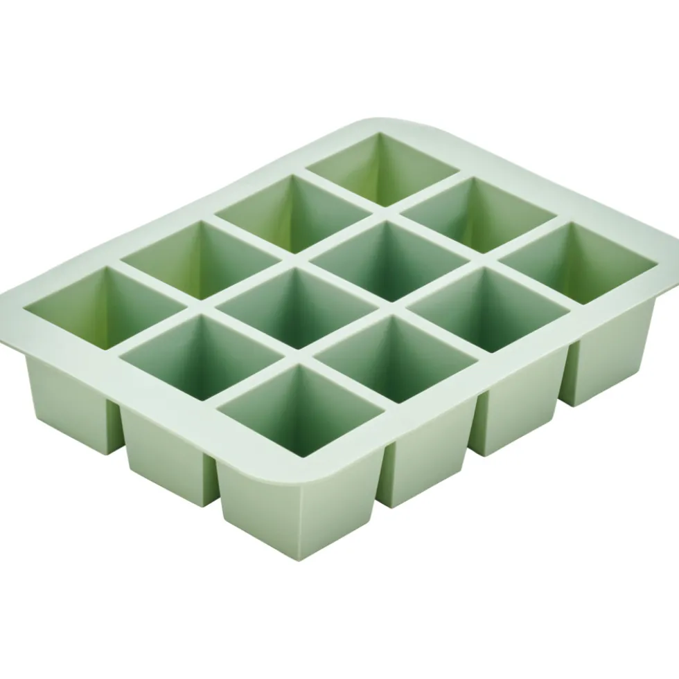 Eiswürfelform Silikon 12 Würfel Grün