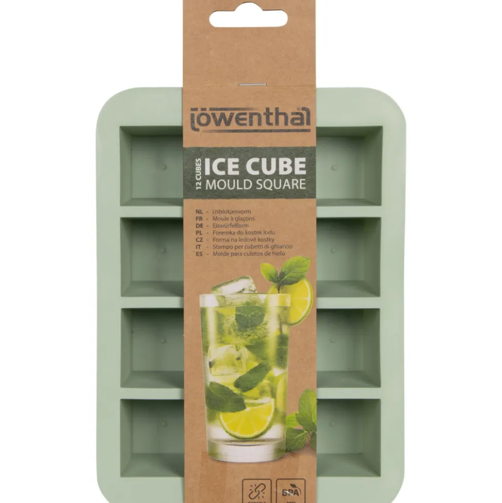 Eiswürfelform Silikon 12 Würfel Grün