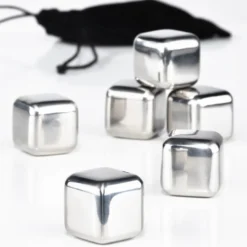 Eiswürfel-Set 7-teilig aus Edelstahl mit Beutel