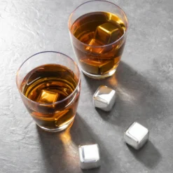 Eiswürfel-Set 7-teilig aus Edelstahl mit Beutel