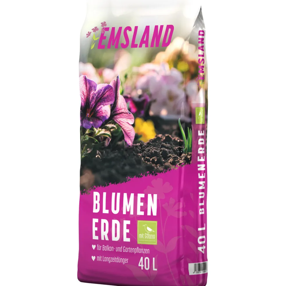 Emsland Blumenerde mit Guano 40 Liter