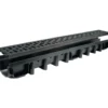 Entwässerungsrinne A15 1000 x 98 mm Gitter schwarz