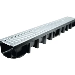 Entwässerungsrinne 1000 x 98 mm Gitter verzinkt