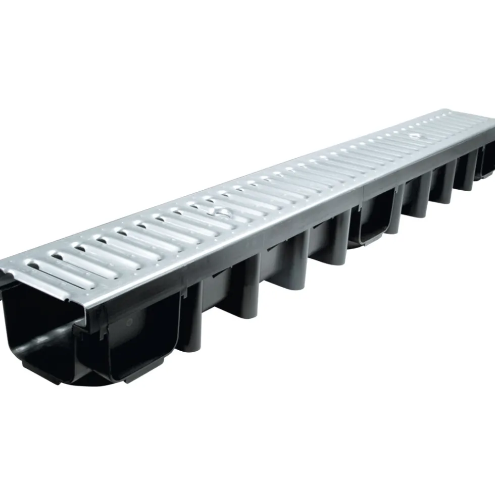 Entwässerungsrinne 1000 x 98 mm Gitter verzinkt
