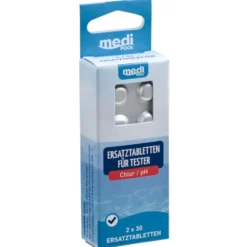 Ersatztabletten für Pooltester Chlor und pH-Wert 60 Tabletten