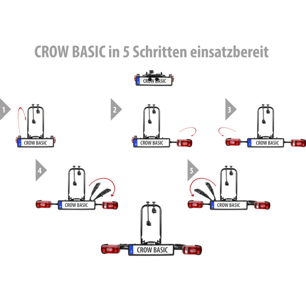 Eufab Fahrradträger CROW BASIC für 2 Fahrräder