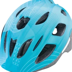 Fahrradhelm für Kinder türkis, 55 - 58 cm mit LED