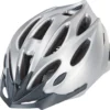 Fahrradhelm silber-grau, 55 - 58 cm mit Reflexstreifen
