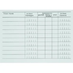 Fahrtenbuch DIN A6 40 Blatt