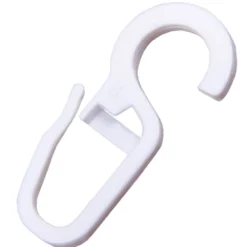 Faltenleghaken weiß 10 mm 10 Stück aus Kunststoff