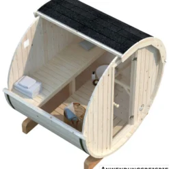 Fasssauna "Anita" 0,9 m² inkl. Ofen 3,6 kW